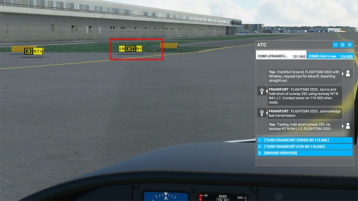 Wir sind wie angewiesen auf dem nächsten Weg - N - Microsoft Flight Simulator: Taxi zur Landebahn - Advanced Flying - Microsoft Flight Simulator 2020 Guide