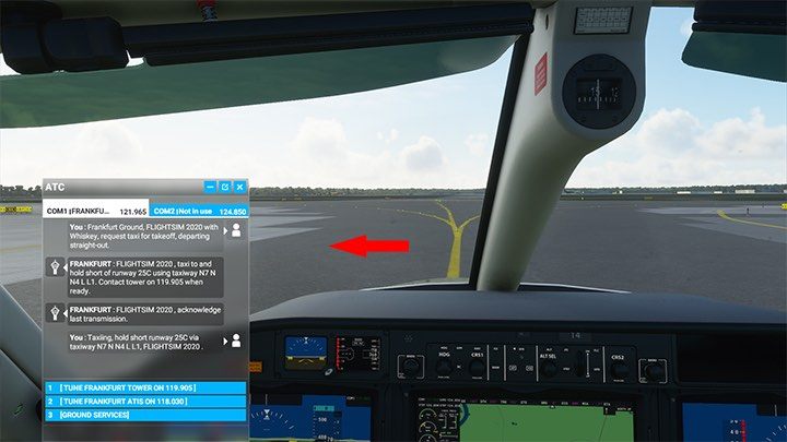 Nach der N4 sollten wir die L-Taxispur nehmen - Microsoft Flight Simulator: Taxi zur Landebahn - Advanced Flying - Microsoft Flight Simulator 2020 Guide