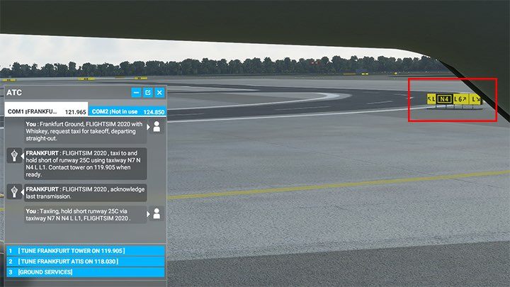 Die nächsten Taxispuren sind L5 und L4 - Microsoft Flight Simulator: Taxi zur Landebahn - Advanced Flying - Microsoft Flight Simulator 2020 Guide