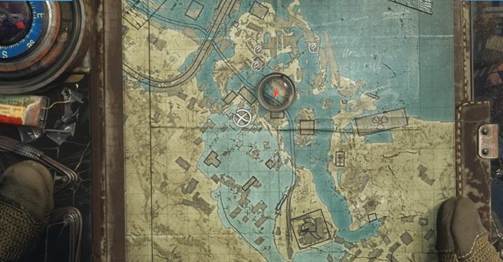 Schauen Sie sich die Karte an - das Versteck befindet sich direkt im Gebäude vor Ihnen - Night Stashes | Sams Story DLC-Geheimnisse - Geheimnisse - Metro Exodus Guide