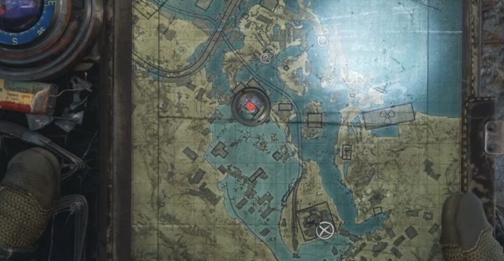 Schauen Sie sich die Karte noch einmal an und gehen Sie zum nächsten Gebäude - Night Stashes | Sams Story DLC-Geheimnisse - Geheimnisse - Metro Exodus Guide