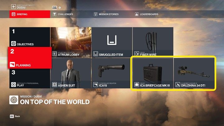 Once you reach the 15 Mastery Level, you will be able to smuggle a sniper weapon into the Burj Al-Ghazali area, which will be necessary to pass this challenge - Hitman 3: Marcus Stuyvesant - how to kill him? Dubai, walkthrough - On Top of the World - Dubai - Hitman 3 Guide
