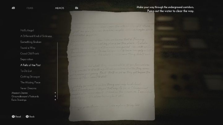 Sie finden diese Notiz von einem gestörten Mann im Kontrollraum links neben dem Gerät - Das Medium: Notizen von einer gestörten Männerliste - Geheimnisse und Sammlerstücke - Die mittlere Anleitung