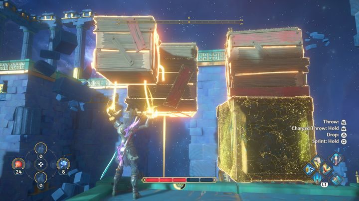 Finally, you will have to put three blocks on top of each other to make them a column - Immortals Fenyx Rising: Judgment Day - walkthrough - Athenas quests - Immortals Fenyx Rising Guide