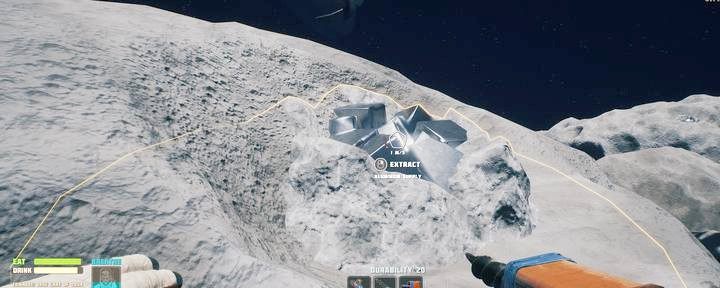 Mit dem Bohrer können Sie Aluminium von Asteroiden ernten - Breathedge: Wie sammle ich Ressourcen?  - Grundlagen - Breathedge Guide