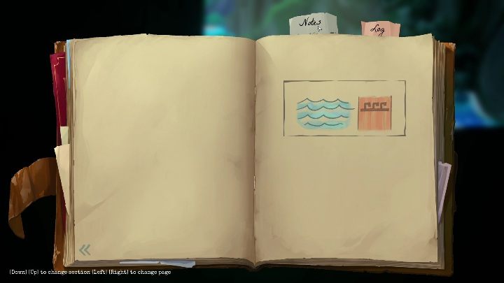 Die Heldin wird das Wassersymbol in ihr Tagebuch aufnehmen - Call of the Sea: Brückenmechanismus - Puzzle, Kapitel 1 - Kapitel 1: 74 Meilen östlich von Otaheité - Call of the Sea Guide