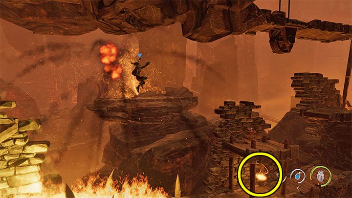 Spring runter und gehe nach rechts - Oddworld Soulstorm: Entkomme aus der brennenden Höhle, The Raid on Monsaic - Komplettlösung - 1: The Raid on Monsaic - Oddworld Soulstorm Guide