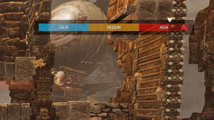 In Gebieten mit anwesenden Gegnern wird die Alarmleiste des Feindes in der oberen rechten Ecke des Bildschirms angezeigt - Oddworld Soulstorm: Sneaking - Basics - Oddworld Soulstorm Guide