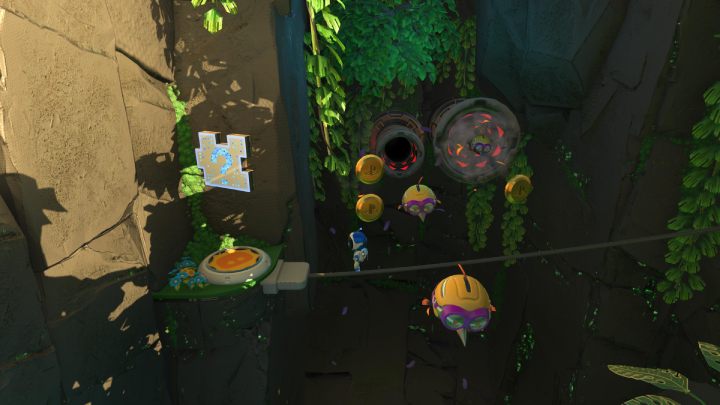 Ziehen Sie die Drähte an der Tafel und springen Sie auf das gelbe Trampolin - Astros Playroom: Renderforest - Komplettlösung - GPU Jungle - Astros Playroom Guide