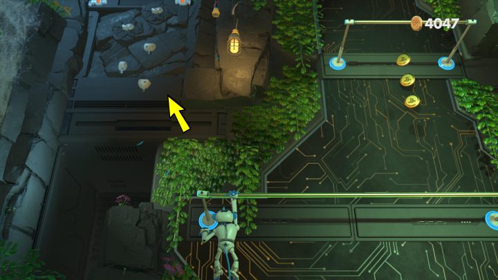 Bewegen Sie den Stick nach links und nehmen Sie den 2 - Astros Playroom: Teraflop Treetops - Komplettlösung - GPU Jungle - Astros Playroom Guide