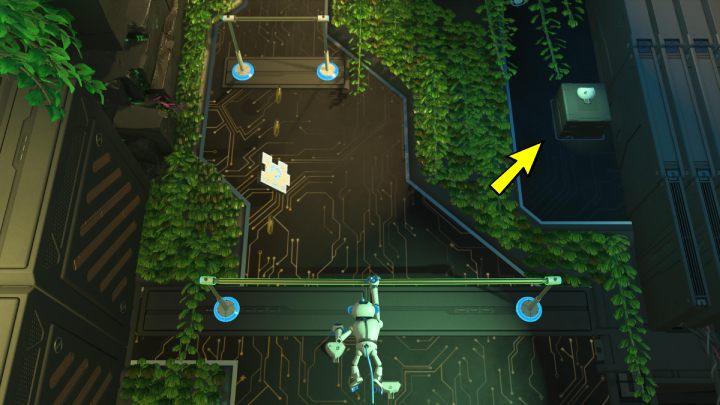 Klettere die Balken nach oben und nimm den 3 - Astros Playroom: Teraflop Treetops - Komplettlösung - GPU Jungle - Astros Playroom Guide