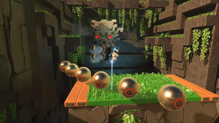 Der Drache schießt Kanonenkugeln auf Sie - Astros Playroom: Raytrace Ruins - Komplettlösung - GPU Jungle - Astros Playroom Guide