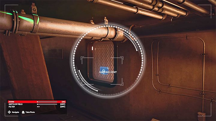 There is a hole in the corner of the room - jump into it to get to the ventilation tunnels (point 28 on the map) - Hitman 3: Closing Statement, Mendoza - walkthrough, how to unlock? - The Farewell - Mendoza - Hitman 3 Guide
