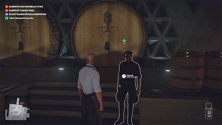 If you don't want to be recorded by the cameras, don't go to the barrel room by opening the refrigerator door, but by going through the ventilation tunnels - Hitman 3: Closing Statement, Mendoza - walkthrough, how to unlock? - The Farewell - Mendoza - Hitman 3 Guide