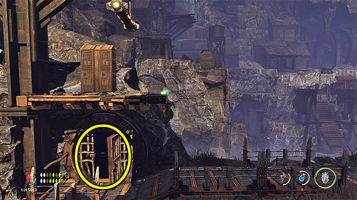 Gehen Sie nun nach links, dh kehren Sie zum Startbereich des Levels zurück - Oddworld Soulstorm: Healing sick Mudokons, die Standseilbahn - Walkthrough - 4: The Funicular - Oddworld Soulstorm Guide