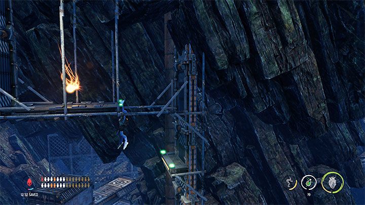 Nachdem Sie den Checkpoint passiert haben, gehen Sie alleine nach rechts - Oddworld Soulstorm: Umgehen der Sicherheit, Necrum - Komplettlösung - 10: Necrum - Oddworld Soulstorm Guide