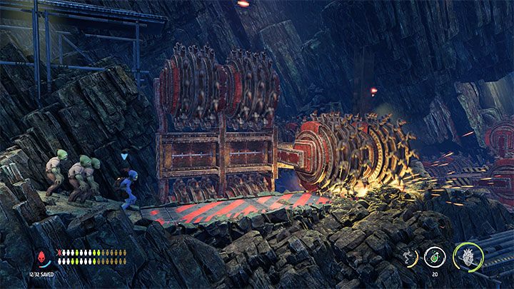Später werden Sie auf größere Fallen stoßen - Oddworld Soulstorm: Sicherheit umgehen, Necrum - Komplettlösung - 10: Necrum - Oddworld Soulstorm Guide