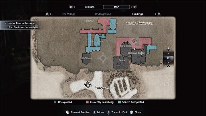 Ethan kann vorgefertigte Karten finden, um ein bestimmtes Gebiet zu enthüllen - Resident Evil Village: Karten - wie man es benutzt?  - Grundlagen - Resident Evil Village Guide