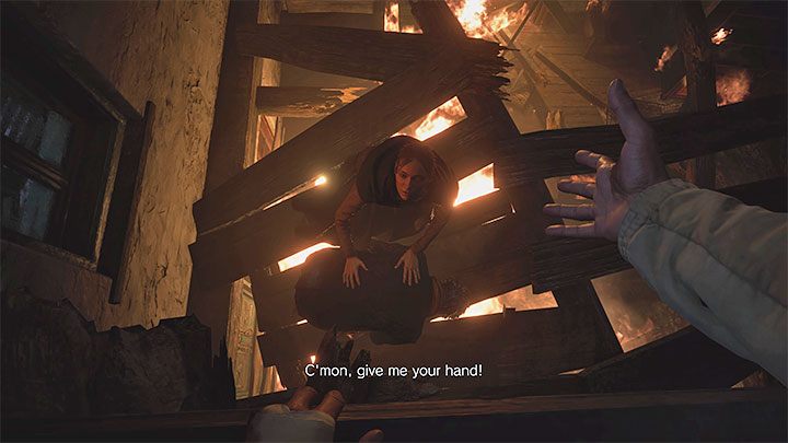 Leider wird Elena auf der Flucht aus Louisas brennendem Haus - Resident Evil Village: Elena - sterben. Kann ihr Schicksal geändert werden?  - FAQ - Resident Evil Village Guide
