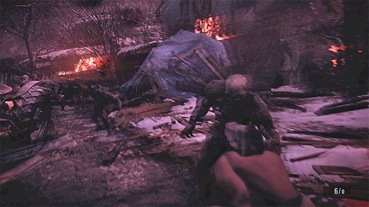 Andere Dinge, die auf ernsthafte Verletzungen hinweisen können, sind Bildschirmverzerrungen und ein rotes Leuchten an den Bildschirmrändern - Resident Evil Village: Wunden - wie kann man heilen?  - FAQ - Resident Evil Village Guide
