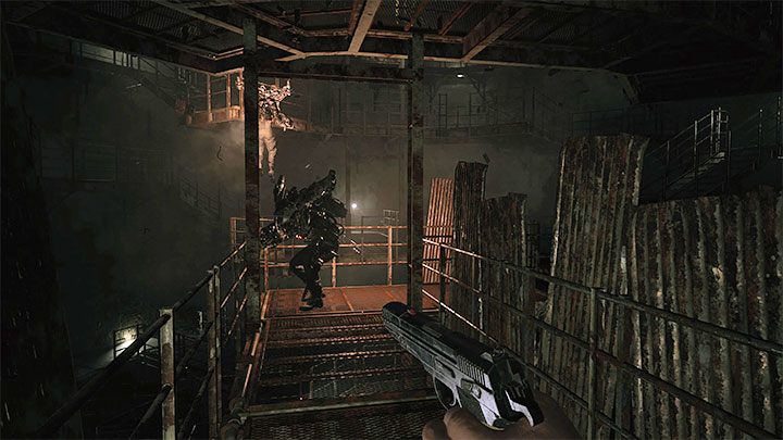 Eine weitere Sorte sind die Soldaten Jet-Soldaten, die mit Jetpacks ausgerüstet sind - Resident Evil Village: Soldaten-Feinde - wie kann man sie besiegen?  - FAQ - Resident Evil Village Guide