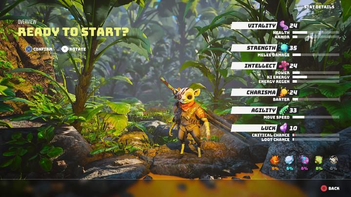 Ganz am Ende erscheint eine Zusammenfassung des von Ihnen erstellten Charakters auf dem Bildschirm - Biomutant: Charaktererstellung - Grundlagen - Biomutant Guide