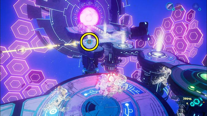 You will reach a high ledge with a Lift Sphere - Ratchet & Clank Rift Apart: Kit, Return to Sargasso - puzzle guide, list - Clank and Kit Riddles - Ratchet & Clank Rift Apart Guide