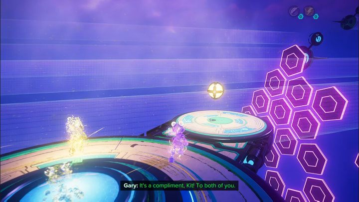 In the newly unlocked area, there is a second electrical sphere that you must pick up - Ratchet & Clank Rift Apart: Kit, Return to Sargasso - puzzle guide, list - Clank and Kit Riddles - Ratchet & Clank Rift Apart Guide