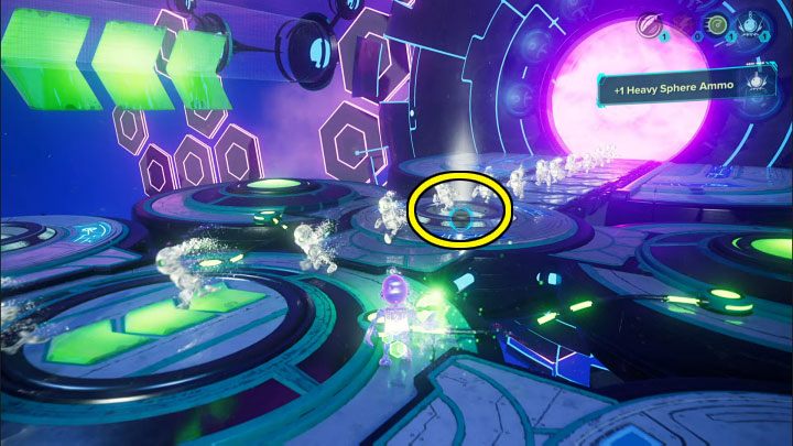 Take the speed sphere from a nearby slot and throw it at the slot in the picture above - Ratchet & Clank Rift Apart: Clank, Return to Savali - puzzle guide, list - Clank and Kit Riddles - Ratchet & Clank Rift Apart Guide