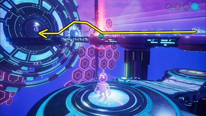You may have already reached the side pressure plate from picture 1 - Ratchet & Clank Rift Apart: Clank, Return to Savali - puzzle guide, list - Clank and Kit Riddles - Ratchet & Clank Rift Apart Guide