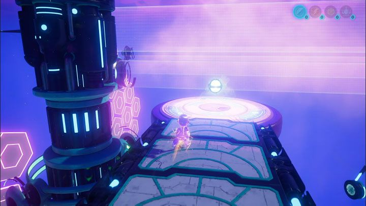 Perform a double jump to return to where you put the electric sphere earlier - Ratchet & Clank Rift Apart: Clank, Return to Savali - puzzle guide, list - Clank and Kit Riddles - Ratchet & Clank Rift Apart Guide