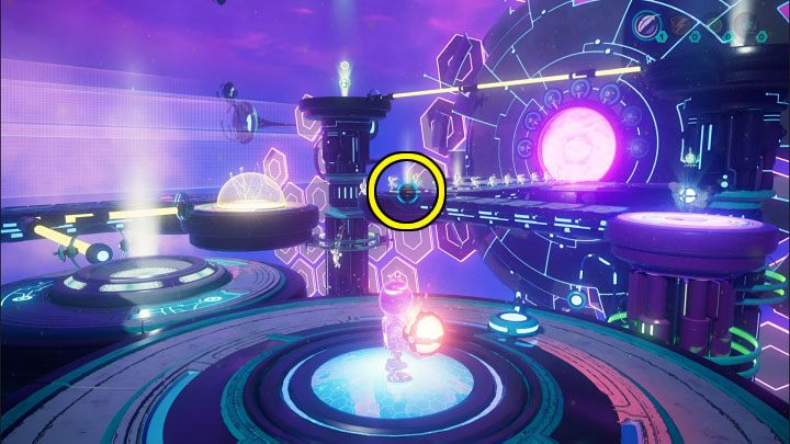 Make sure Clank is standing on the pressure plate at the lift sphere location - Ratchet & Clank Rift Apart: Clank, Return to Savali - puzzle guide, list - Clank and Kit Riddles - Ratchet & Clank Rift Apart Guide