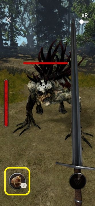 Bomben können gekauft oder hergestellt werden - The Witcher Monster Slayer: Combat - Benutzeroberfläche - Fight - Witcher Monster Slayer Guide