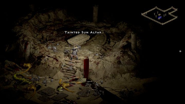 Betreten Sie langsam die Kammer im zweiten Stock und eliminieren Sie so viele Salamander wie möglich - durchbrechen Sie später die Skelette, um die Heiler zu töten - Diablo 2 Resurrected: Tainted Sun - Walkthrough - Act 2 - Diablo 2 Resurrected Guide