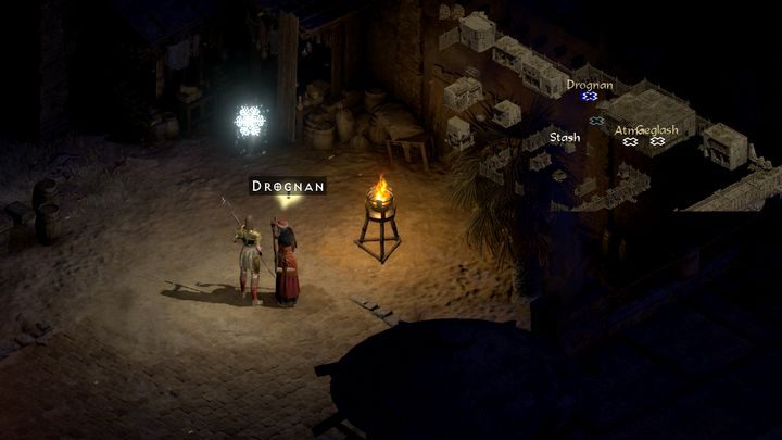 Um die Quest fortzusetzen, kehre in die Stadt zurück und sprich mit Drognan – Diablo 2 Resurrected: Tainted Sun – Komplettlösung – Akt 2 – Diablo 2 Resurrected Guide