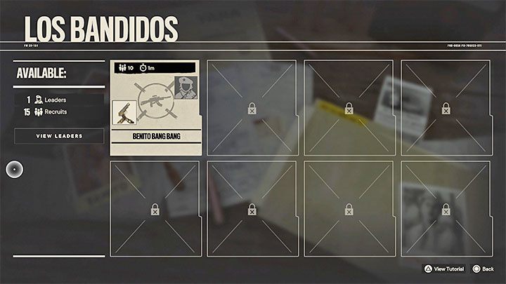 Wenn Sie zum ersten Mal mit einem Los Bandidos-Board interagieren, können Sie nur eine Operation auswählen - Far Cry 6: Los Bandidos Operations - Basics - Far Cry 6 Guide