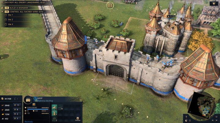 Das Erreichen von Alter III wird die Option zum Bau von Steinmauern freischalten - Age of Empires 4: Entwicklung der Siedlung - Grundlagen - Age of Empires 4 Guide