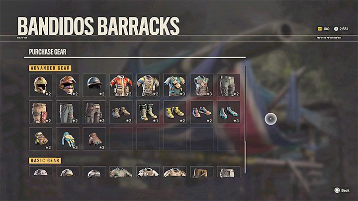 Wenn Sie Ressourcen für den Bau von Garnisonen und Kasernen ausgeben, haben Sie die Möglichkeit, Ausrüstung zu kaufen, aber genau wie bei Waffenhändlern handelt es sich zunächst um minderwertige Gegenstände - Far Cry 6: Händler - Grundlagen - Far Cry 6 Guide