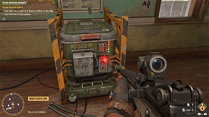 Mit der Zugangskarte müssen Sie eine große Kühlkiste finden, in der die PG-240X-Waffe aufbewahrt wird - Far Cry 6: Special Operations - Basics - Far Cry 6 Guide