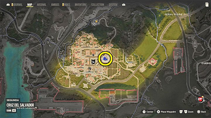 Dies ist ein Rang-2-Werfer, den Sie in der Stadt Segunda im südlichen Teil der Region Valle De Oro finden können - Far Cry 6: Rocket Launcher - wie erhalte ich?  - FAQ - Far Cry 6-Leitfaden