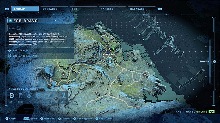 Die Zeta Halo-Karte enthält viele verschiedene Symbole, die Missionen, Aktivitäten und Sammlerstücke symbolisieren - Halo Infinite: Die Welt erkunden - Grundlagen - Halo Infinite Guide