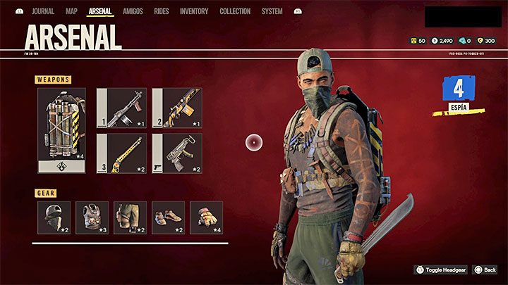 Bei Rüstungen und Kostümen ist die Situation sehr ähnlich - Far Cry 6: Inventarkapazität - wie kann man sie erhöhen?  - FAQ - Far Cry 6-Leitfaden