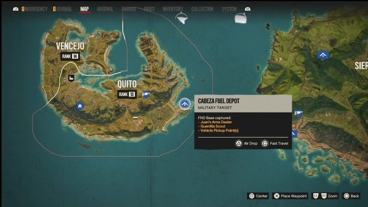 In der Region Isla Santuario finden Sie nur 1 FND-Basis - Far Cry 6: Isla Santuario - alle Sammlerstücke und Geheimnisse, Liste - Weltatlas - Far Cry 6 Guide