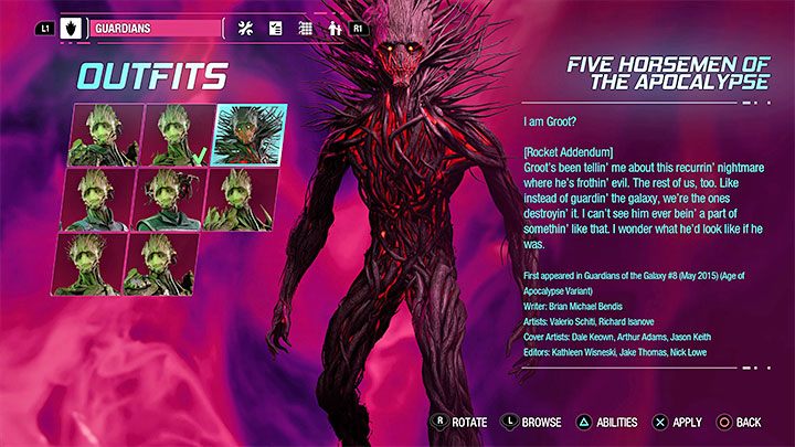 Dieses Outfit findet ihr als Geheimnis in Kapitel 3 – Guardians of the Galaxy: Groot – Outfits – Costumes – Guardians of the Galaxy Guide