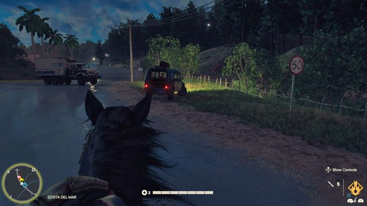 Wenn Sie Ihr Pferd bekommen haben, begeben Sie sich auf die asphaltierten Hauptstraßen und suchen Sie nach feindlichen Jeeps – Far Cry 6: Road Rage Trophy – wie bekommt man sie?  - Trophäenführer - Far Cry 6-Führer