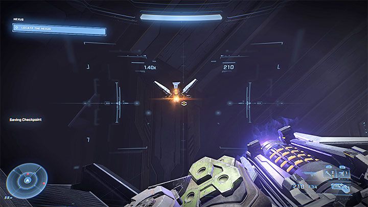 Schließlich erreichen Sie den Ort, an dem Sie die ersten Sentinels treffen – die Flugmaschinen – Halo Infinite: Nexus – Komplettlösung – Hauptmissionen – Halo Infinite Guide