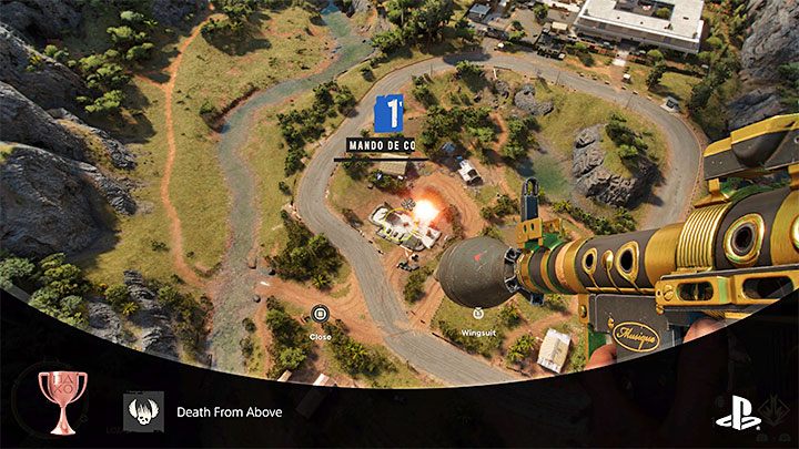 Wenn Sie dies tun, können Sie einen Raketenwerfer sehr genau auf einen solchen Soldaten schießen - Far Cry 6: Death From Above-Trophäe - wie bekommt man sie?  - Trophäenführer - Far Cry 6-Führer