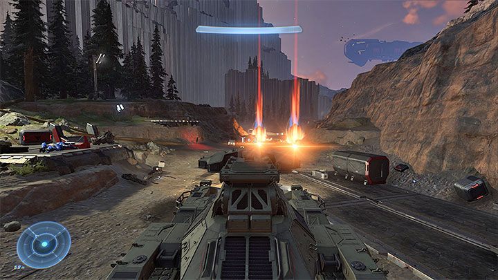Wenn Sie den Panzer für weitere Missionen verwenden möchten, dann sollten Sie Ihren Spielstil entsprechend anpassen und vorsichtiger sein, da die Rüstung von Scorpion nicht sehr haltbar ist – Halo Infinite: The Road – Komplettlösung – Hauptmissionen – Halo Infinite Guide