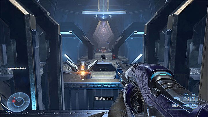 Beseitigen Sie die Jäger, um das Terminal zu benutzen und die nächste Tür aufzuschließen – Halo Infinite: Silent Auditorium – Walkthrough – Hauptmissionen – Halo Infinite Guide