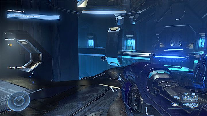 Sie erreichen den Ort aus dem Screenshot, an dem die Brücke manuell erweitert wird – Halo Infinite: Silent Auditorium – Komplettlösung – Hauptmissionen – Halo Infinite Guide